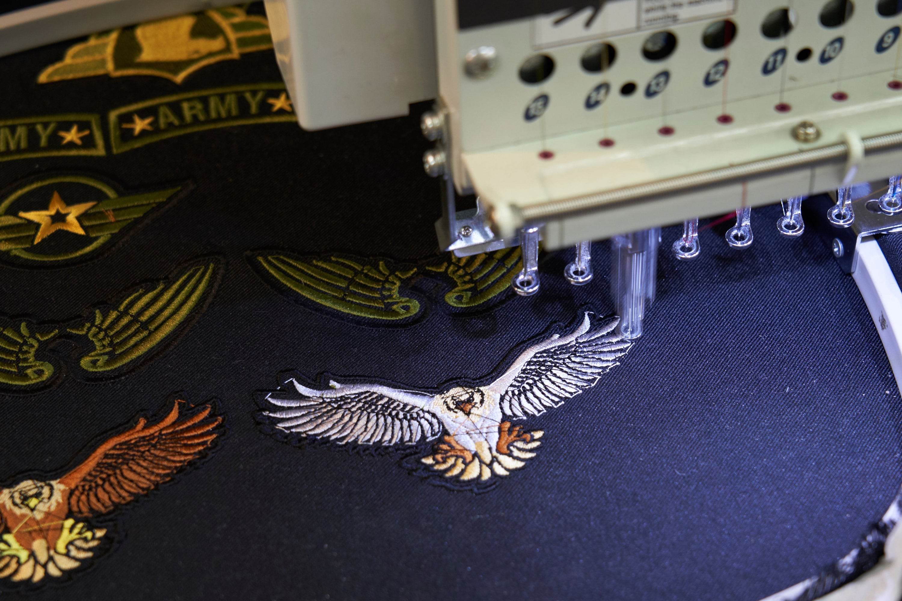 embroidered eagle patch